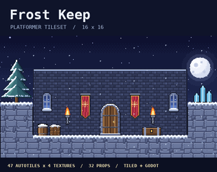 Frost Keep — 16x16 Platformer Tileset cover